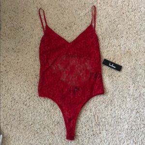 Red Lace bodysuit